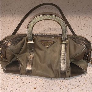 Vintage Gold Prada purse!